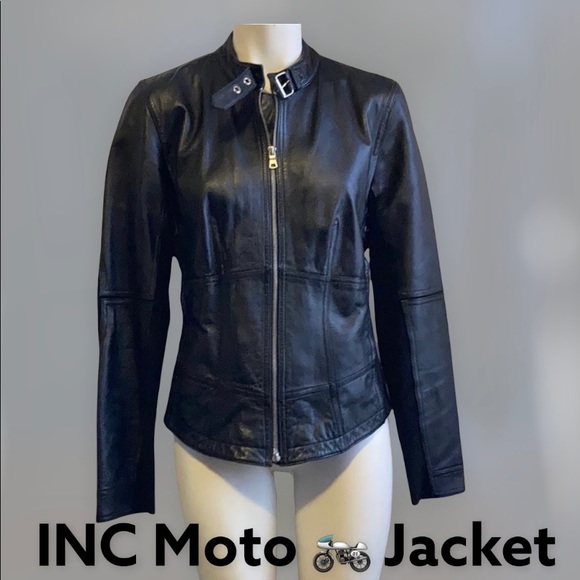 INC International Concepts Jackets & Blazers - INC moto leather/sweater jacket